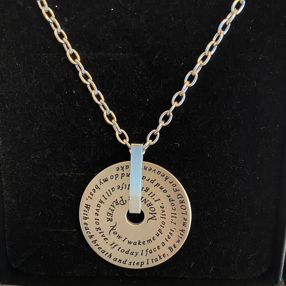 Michael Anthony Prayer Necklace, Stainless Steel, 22” Chain
